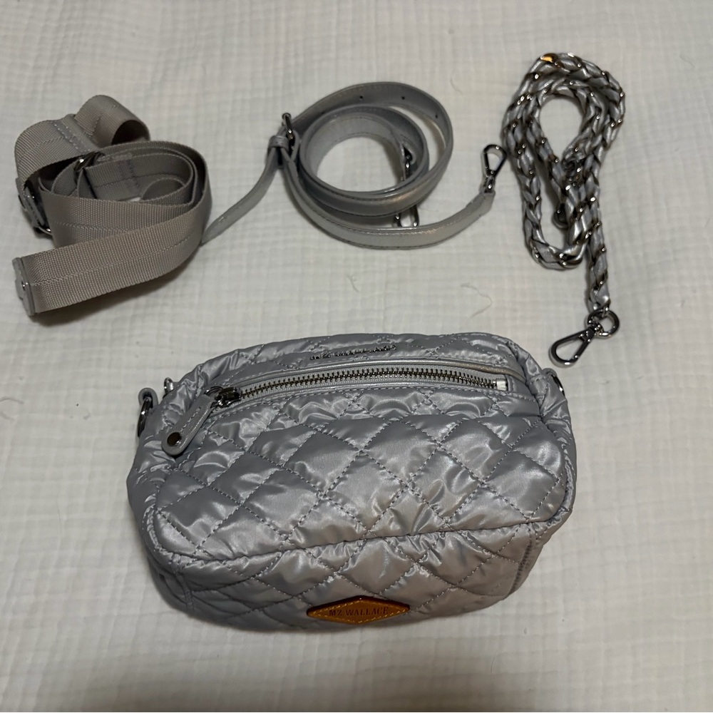 MZ Wallace Mini Crosby Metallic silver bag - Picture 2 of 7